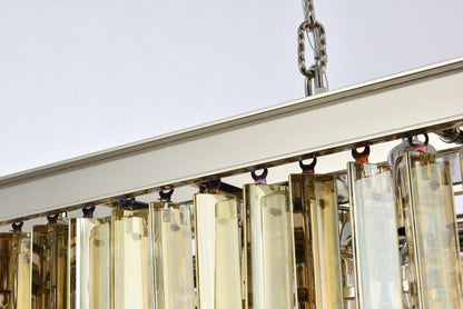 Sydney 12 light polished nickel Chandelier Golden Teak (Smoky) Royal Cut Crystal