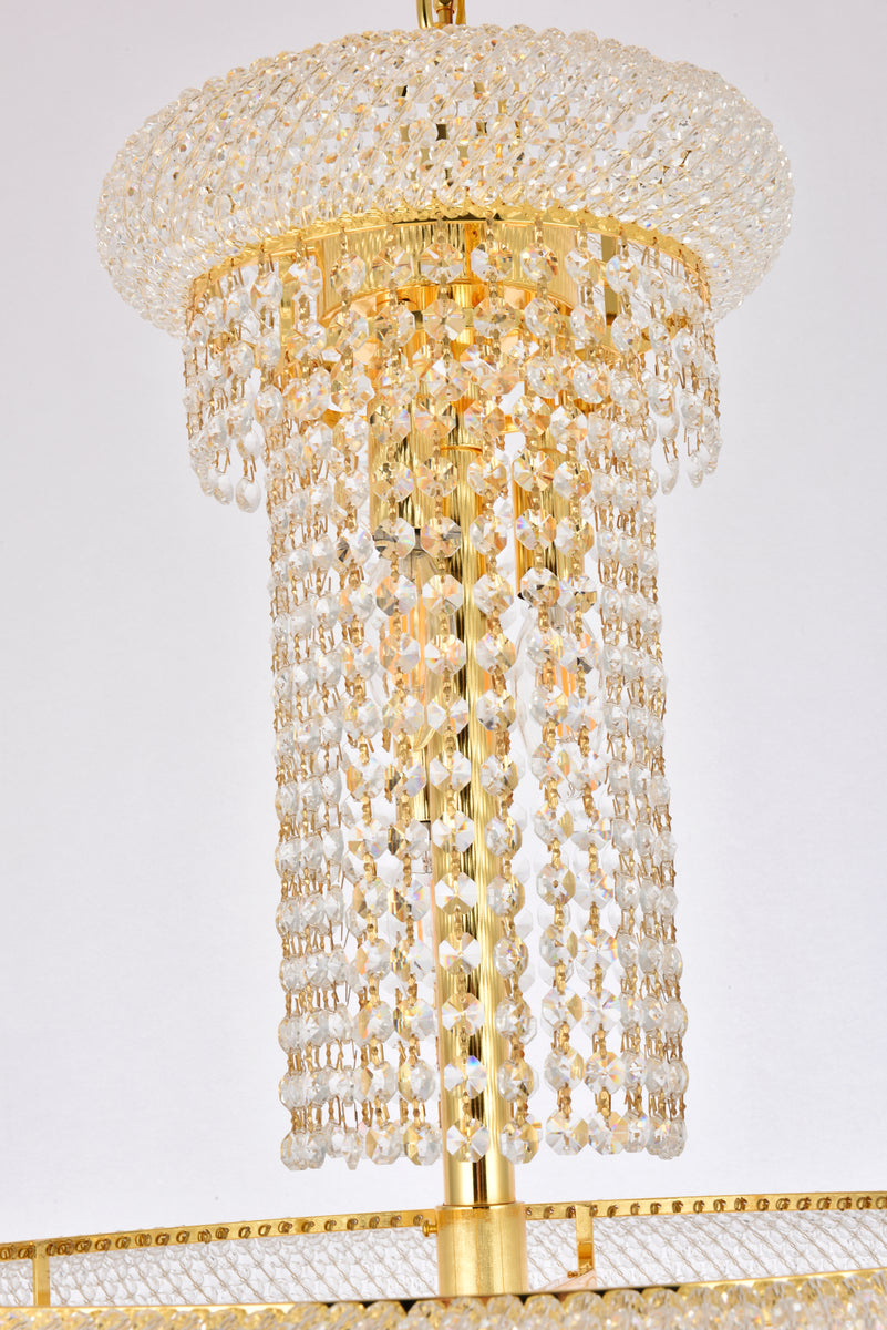 Spiral 22 light Gold Chandelier Clear Royal Cut Crystal