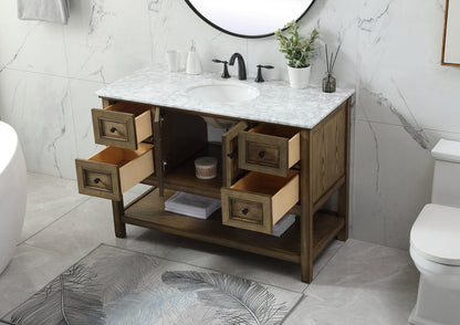 48 inch Single bathroom vanity in driftwood