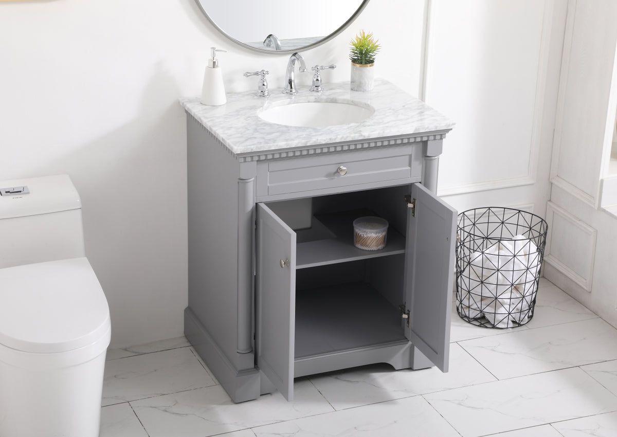30 inch Single bathroom vanity in  Grey