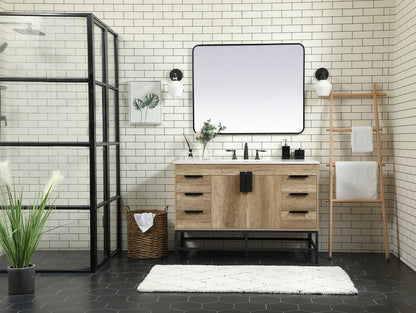 48 inch Single bathroom vanity in natural oak