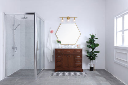 Gene 3 light Brass and Clear glass Wall sconce