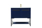 36 inch Single bathroom vanity in blue