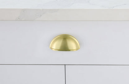 Atticus 3" Center to Center Brushed Gold Cup Bar Pull Multipack (set of 10)