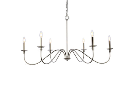 Rohan 42 inch chandelier in polished nickel