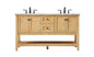 60 inch double bathroom vanity in natural wood