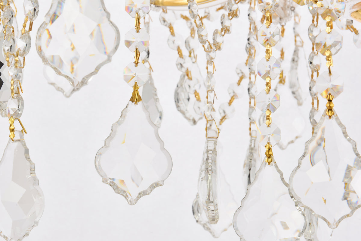 Maria Theresa 13 light Gold Chandelier Clear Royal Cut Crystal