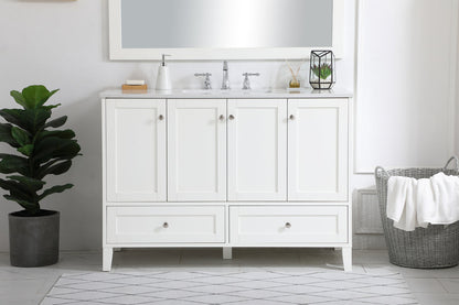 48 inch Single Bathroom Vanity in White