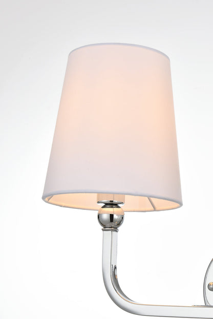 Colson 2 light Chrome and Clear Bath Sconce