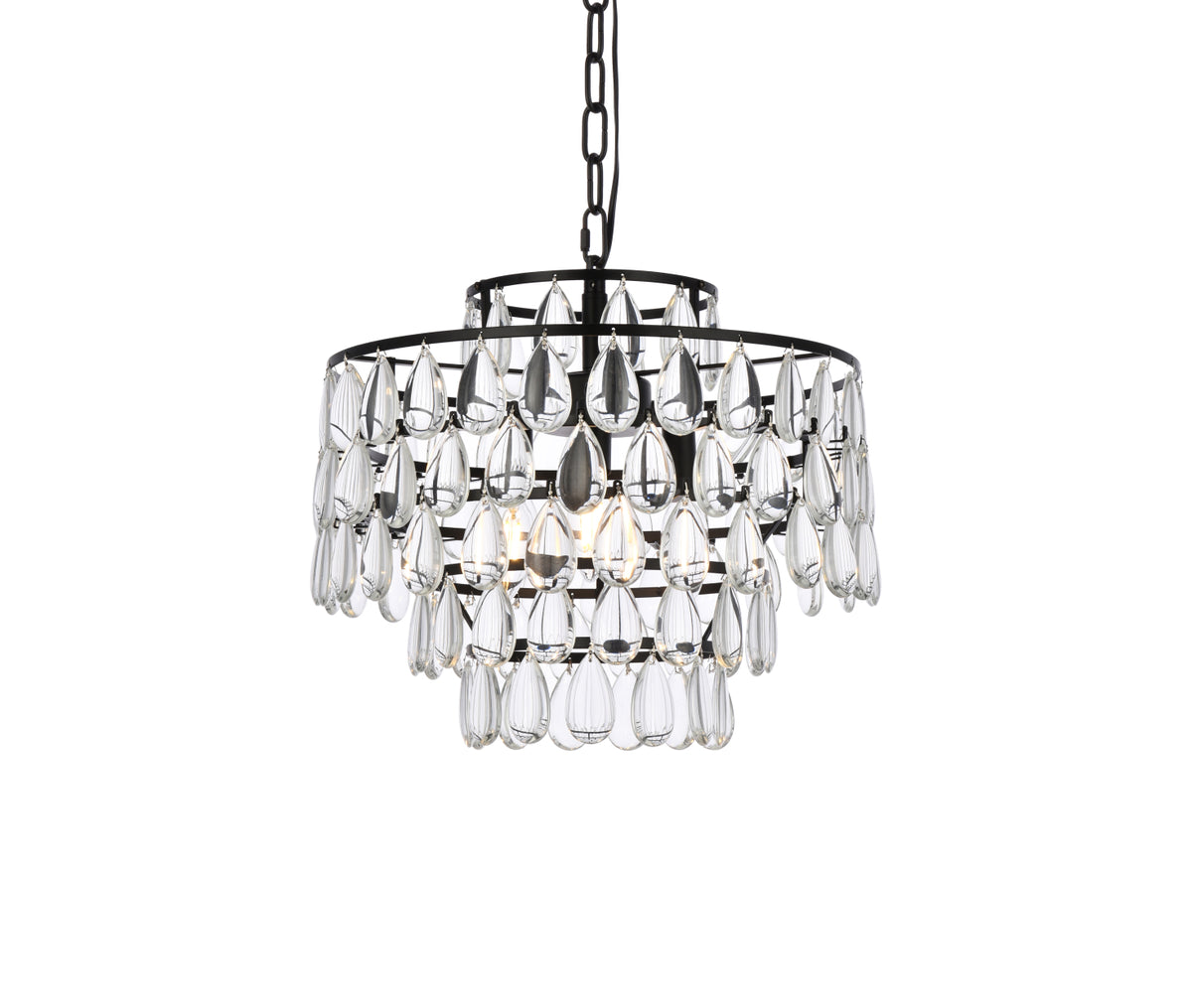 Mila 16 inch pendant in black