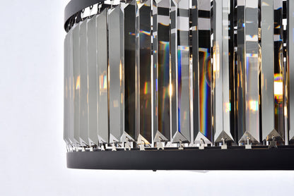 Chelsea 10 light Matte Black Chandelier Silver Shade (Grey) Royal Cut Crystal