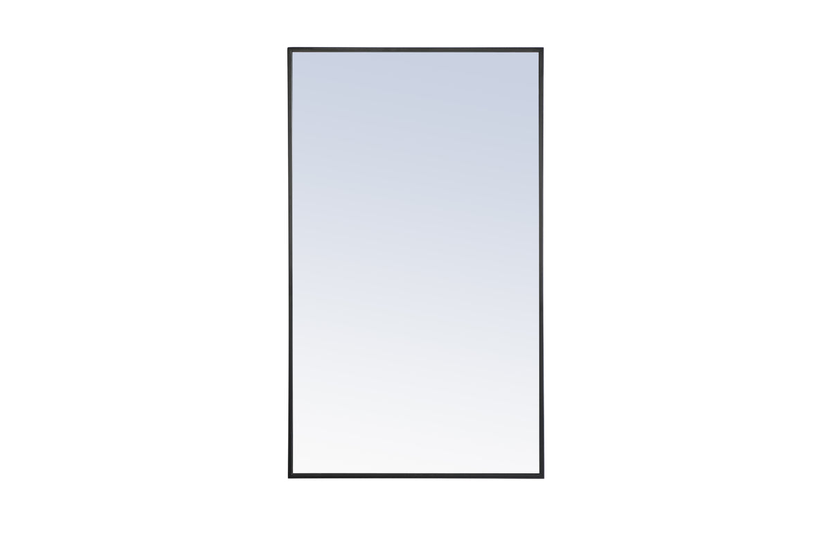 Metal frame Rectangle Mirror 24 inch Black