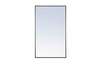 Metal frame Rectangle Mirror 24 inch Black