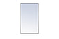 Metal frame Rectangle Mirror 24 inch Black