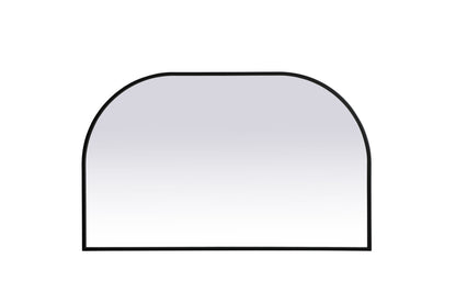 Metal Frame Arch Mirror 39x24 Inch in Black