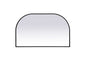 Metal Frame Arch Mirror 39x24 Inch in Black