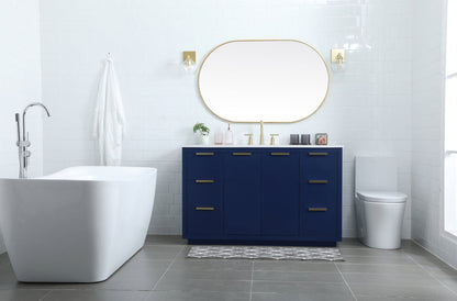 54 Inch SIngle Bathroom Vanity In Blue