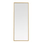 Metal frame rectangle mirror 14 inch in Brass