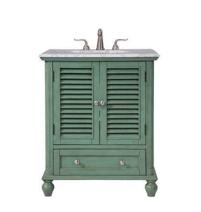 30 In.Single Bathroom Vanity Set In Vintage Mint