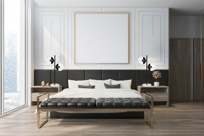 Eclipse 2 Lights Black Table Lamp With Clear Glass