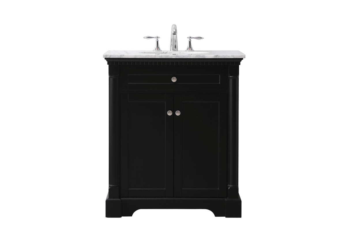 30 inch Single bathroom vanity set in black