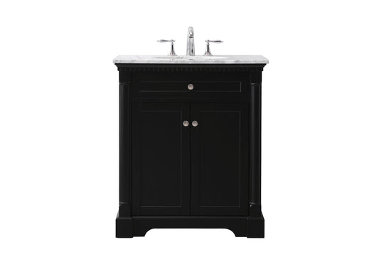 30 inch Single bathroom vanity set in black