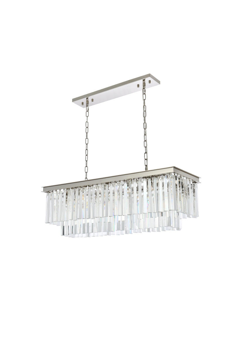 Sydney 12 light polished nickel Chandelier Clear Royal Cut Crystal