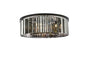 Sydney 10 light Matte Black Flush Mount Silver Shade (Grey) Royal Cut Crystal