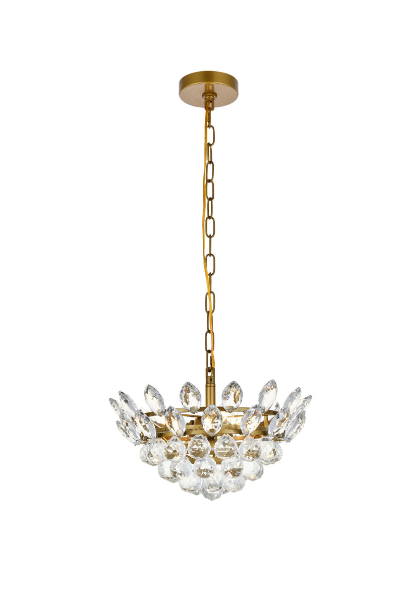 Emilia 14 inch pendant in brass