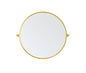 Round pivot mirror 30 inch in gold