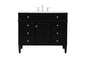 42 inch Single bathroom vanity in black