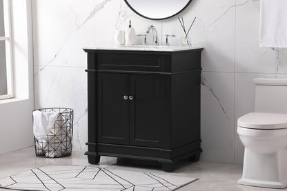 30 inch Single bathroom vanity set in black