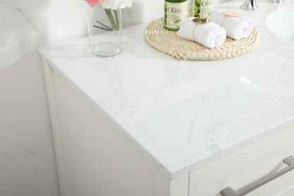 60 inch Single bathroom vanity in white