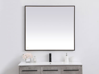 Pier 36x40 inch LED mirror with adjustable color temperature 3000K/4200K/6400K in black