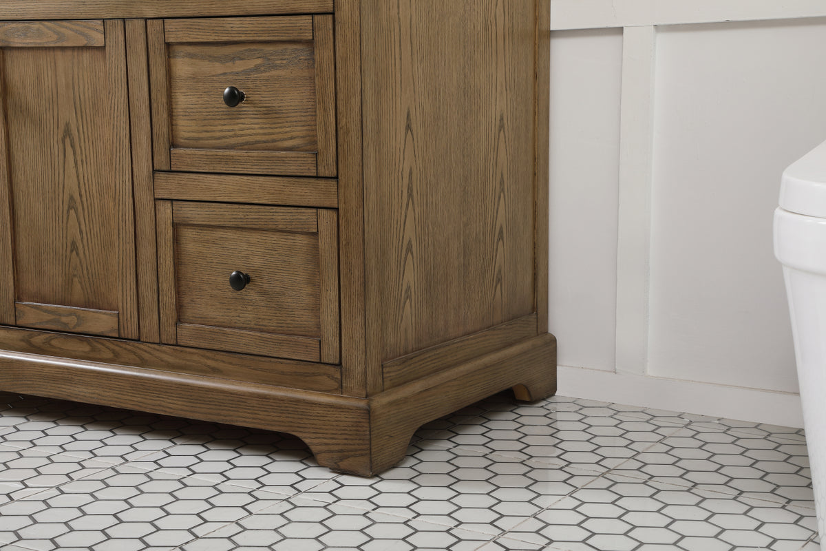 42 inch Single bathroom vanity in driftwood with backsplash