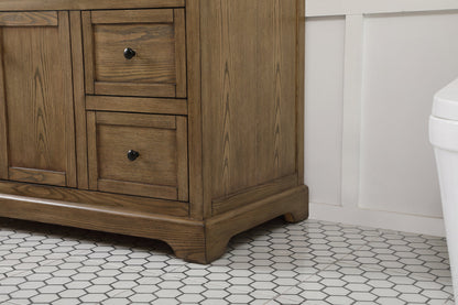 42 inch Single bathroom vanity in driftwood with backsplash