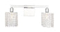 Phineas 2 light Chrome and Clear Crystals wall sconce