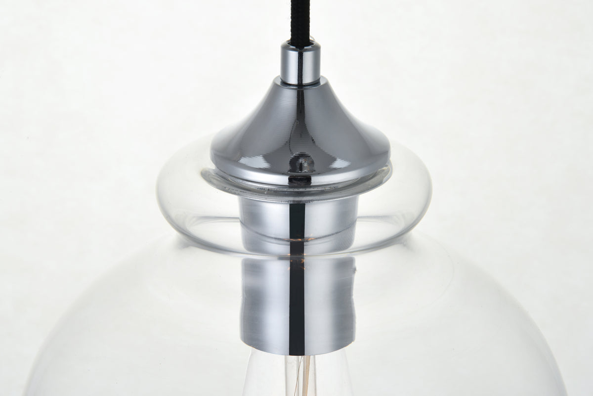 Destry 1 Light Chrome Pendant With Clear Glass