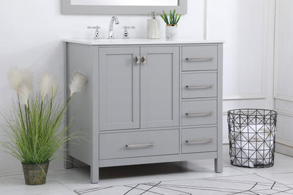36 inch Single Bathroom Vanity in Gray