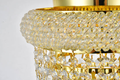 Primo 3 light Gold Flush Mount Clear Royal Cut Crystal