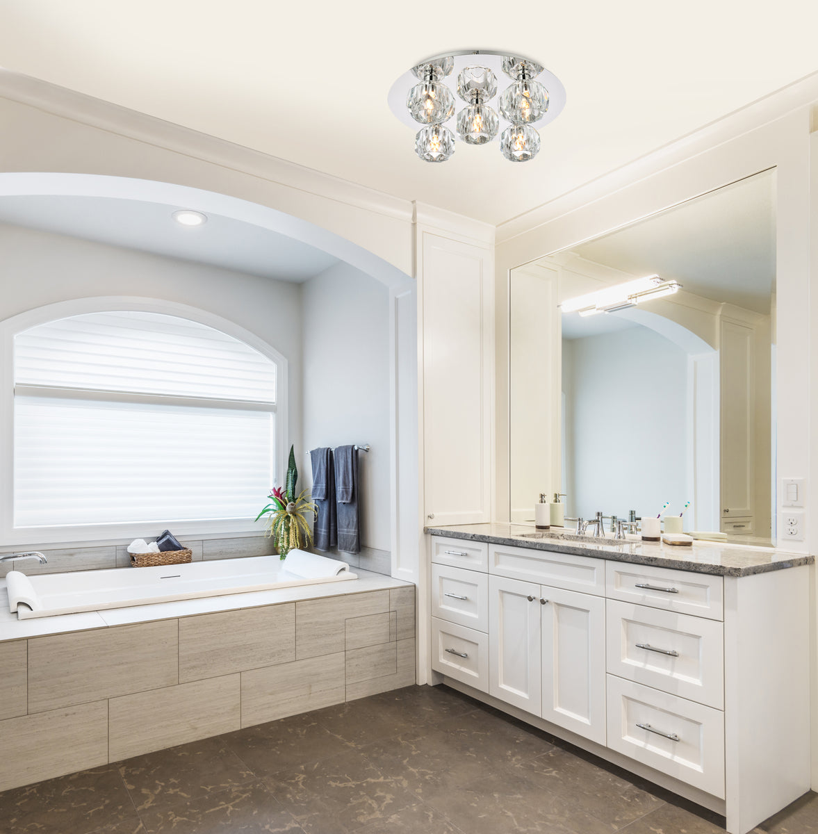 Graham 5 Light Ceiling Lamp in Chrome