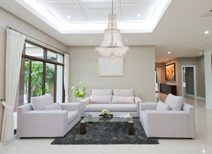 Century 17 light Chrome Chandelier Clear Royal Cut Crystal