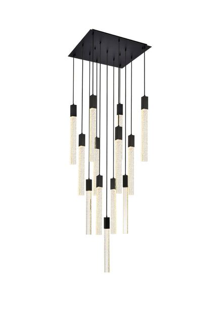 Weston 13 lights pendant in black