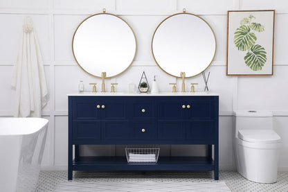 60 inch Single Bathroom Vanity in Blue