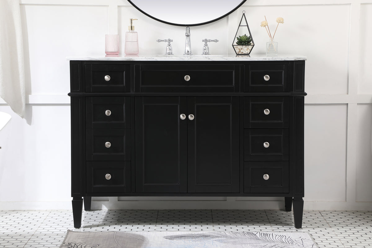 48 inch Single bathroom vanity in Black