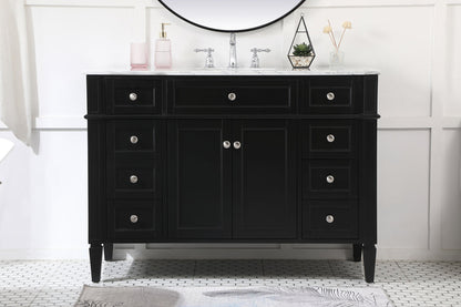 48 inch Single bathroom vanity in Black