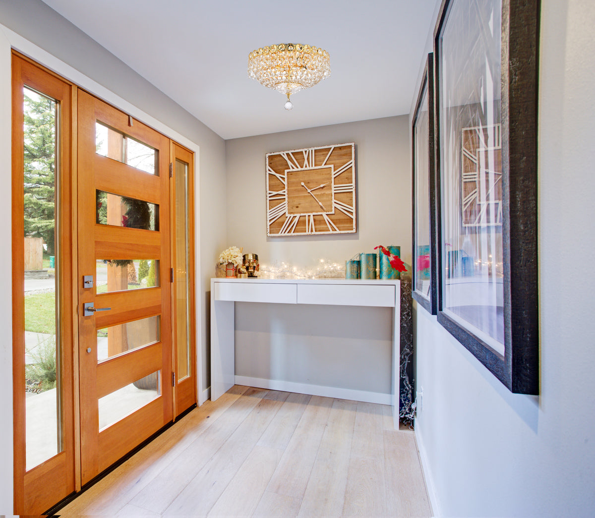 Century 4 light Gold Flush Mount Clear Royal Cut Crystal