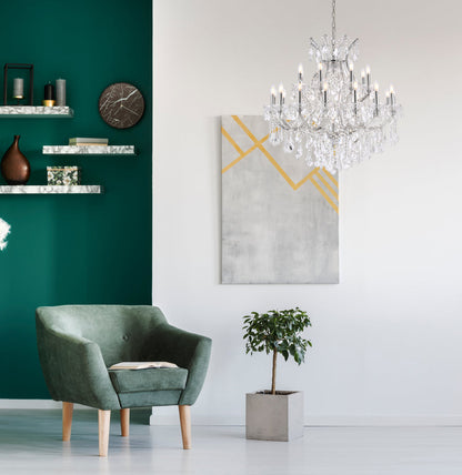 Maria Theresa 24 light Chrome Chandelier Clear Royal Cut Crystal