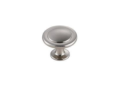Logyn 1.3" Diameter Brushed Nickel Mushroom Knob Multipack (Set of 10)