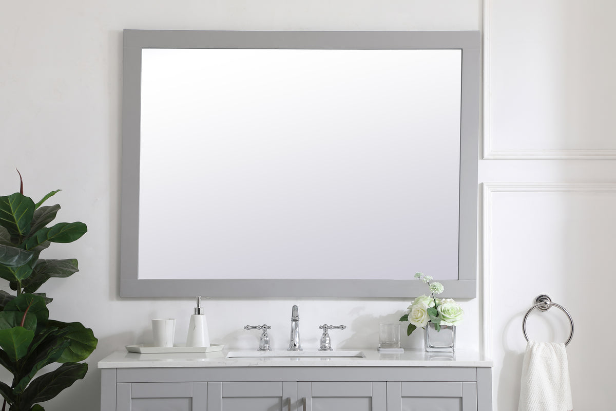 Aqua rectangle vanity mirror 48 inch in Grey